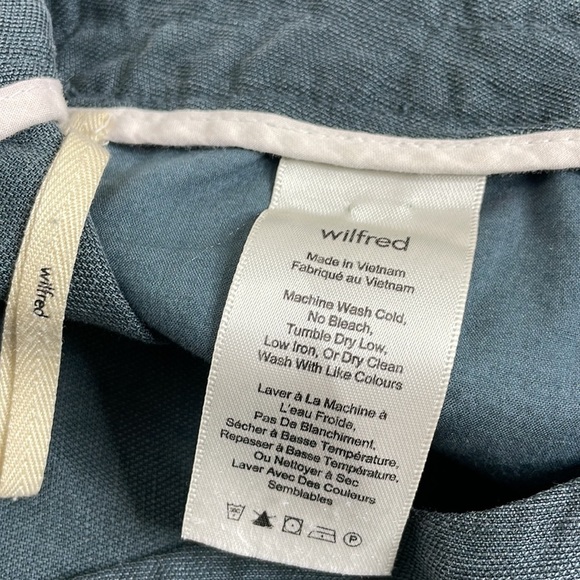 Wilfred Aritzia ALLANT pant with Linen Teal blue color size 6 - Picture 5 of 14